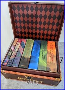 NEW Harry Potter Hardcover Boxed Set Books 1-7 With Chest & Stickers, Free ship