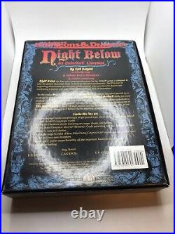 NIGHT BELOW An Underdark Campaign Boxed Set AD&D 1995 COMPLETE WithMaps NM/MINT