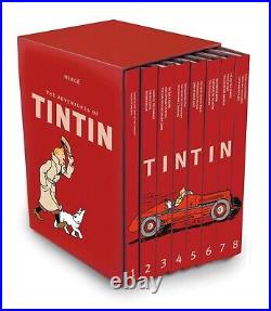 NewThe Complete Adventures of Tintin Collection 8 Books Box Set by Hedge
