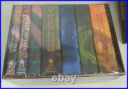 New Sealed Harry Potter Hardcover Boxed Set Books 1-7 Beat Up Outer Box