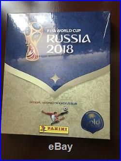 Panini World Cup 2018 Gold Edition Hardcover Collectors Box with full set