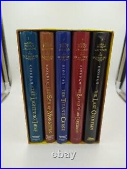 Percy Jackson & the Olympians Boxed Hardcover Book Set 1-5 First 1st Ed Disney
