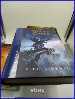 Percy Jackson & the Olympians Boxed Hardcover Book Set 1-5 First 1st Ed Disney