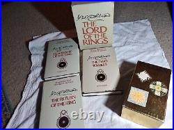RARE Lord of the Rings Tolkien Box Set 1978 2nd Edition PLUS Foil box set Clean