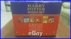 Rare Harry Potter Hardcover UK Bloomsbury Vols 1-6 Children's Edition Box Set