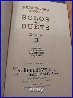 Rodeheaver's Gospel Solos And Duets Pew Set Of 4 Box 1925-1946 Hardcover Books