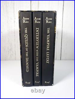 SIGNED/RARE 1990 The Vampire Chronicles by Anne Rice Boxed Set of 3 Hardcover