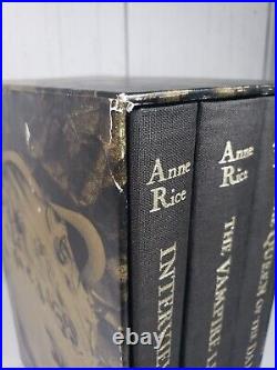 SIGNED/RARE 1990 The Vampire Chronicles by Anne Rice Boxed Set of 3 Hardcover
