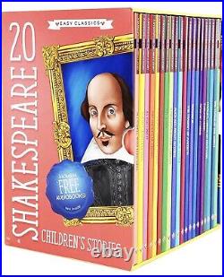 Shakespeare 20 Books Children Collection Pack Hardback Box Set By Macaw Book