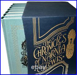 THE CHRONICLES OF NARNIA by C. S. Lewis FOLIO SOCIETY 7 Volume Boxed Set VG+