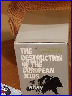 THE DESTRUCTION OF THE EUROPEAN JEWS 3-Volume Set + FLYER 1985