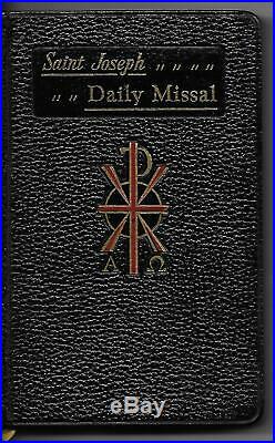 THE SAINT JOSEPH DAILY MISSAL 2 VOLUME (Box Set) LATIN / ENGLISH 1962 RARE