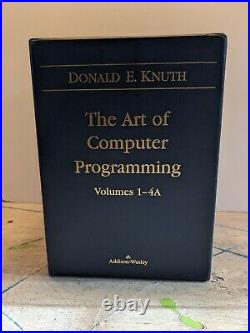 The Art of Computer Programming Volumes 1-4A Box Set Donald Knuth Free Shipping