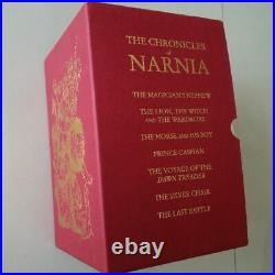 The Chronicles Of Narnia' Rare Deluxe First Editions Facsimile Set in Red Gilt