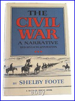 The Civil War A Narrative Shelby Foote 3 Vol. Box Book Set Beautiful Condition