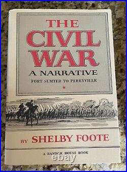 The Civil War A Narrative Shelby Foote 3 Vol. Box Book Set Beautiful Condition