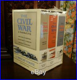 The Civil War A Narrative by Shelby Foote 3 Vol. Box set brand new never opened