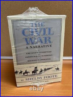 The Civil War A Narrative by Shelby Foote 3 Vol. HC Slipcase (Sealed Wear)