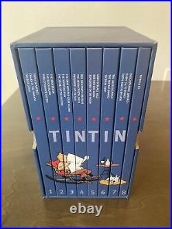 The Complete Adventures of Tintin Collection 8 Books Box Set by Herge Used Great