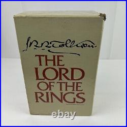 The Lord of the Rings 3 Volume Box Set by J. R. R. Tolkien Hard Cover 1978