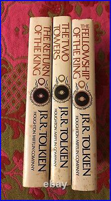 The Lord of the Rings Trilogy Box Set JRR Tolkien 1965 Hardcover DJ with Maps