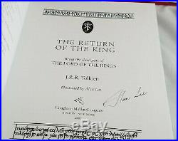The Lord of the Rings by J. R. R. Tolkien Boxed Set 3 Hardcovers Lee Signed