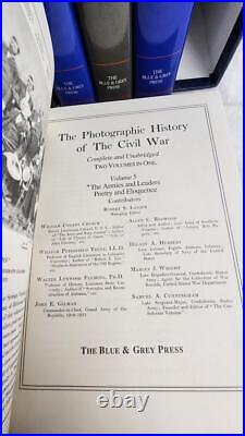 The Photographic History of the Civil War Book with Box Set of 5 Blue