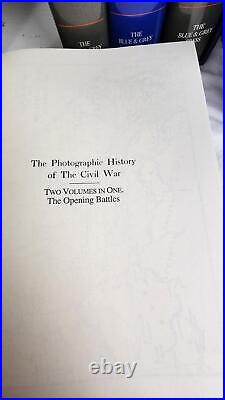 The Photographic History of the Civil War Book with Box Set of 5 Blue