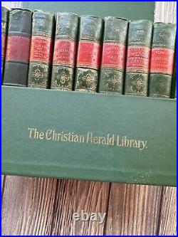 Vtg 1896 The Christian Herald Library Complete Set Mini Mantle Hardcover Books