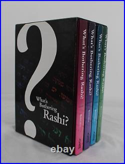 What's Bothering Rashi 4 Book Box Set Avigdor Bonchek Bereishis Shemos Vayikra