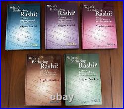 What's Bothering Rashi 5 Book Box Set Avigdor Bonchek Bereishis Shemos Vayikra